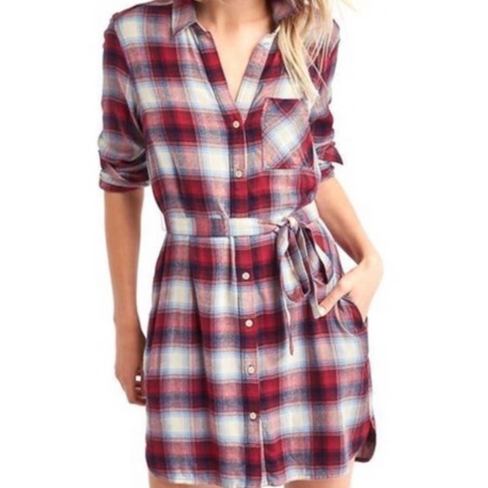 GAP + Pendleton Flannel Shirt Dress